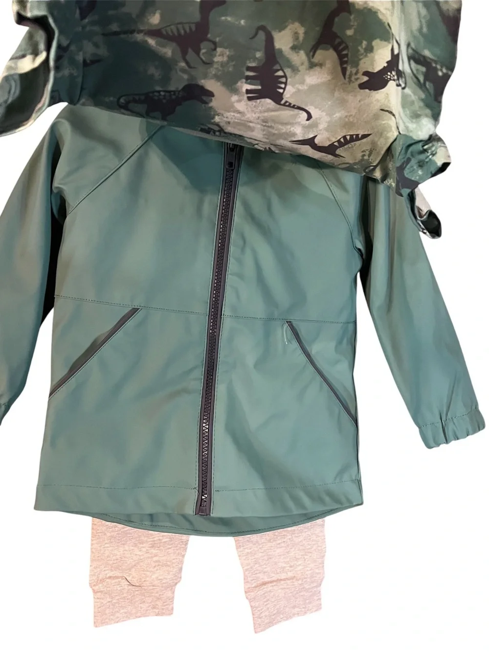 Tommy Bahama Kids Green Dino Print Tee & Jacket Set
